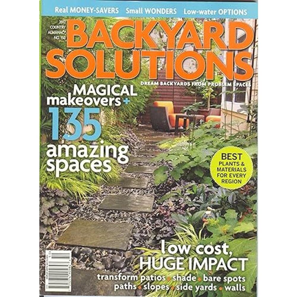 Vintage 2012 Country Almanac No 150 Backyard Solutions Problem Spaces Magazine